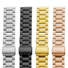 空心三珠钢带适用于苹果iWatch7/8/9/10 三星华为22mm华为扣表带