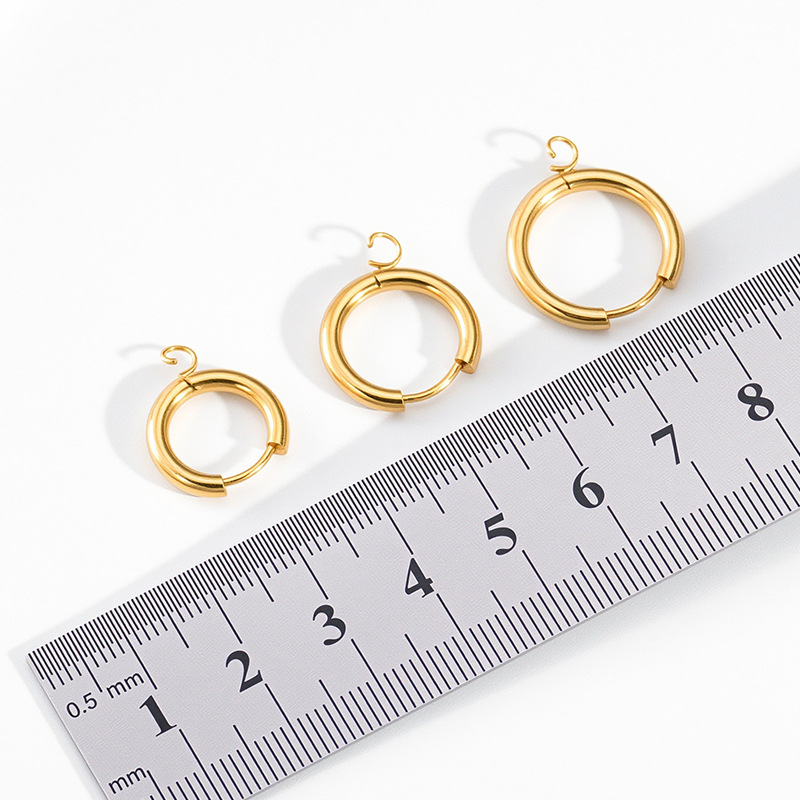 溶接リングピアスステンレスアクセサリーDIY部品製作男女イヤリングストラップ流蘇ファッションラウンドピアスアクセサリー