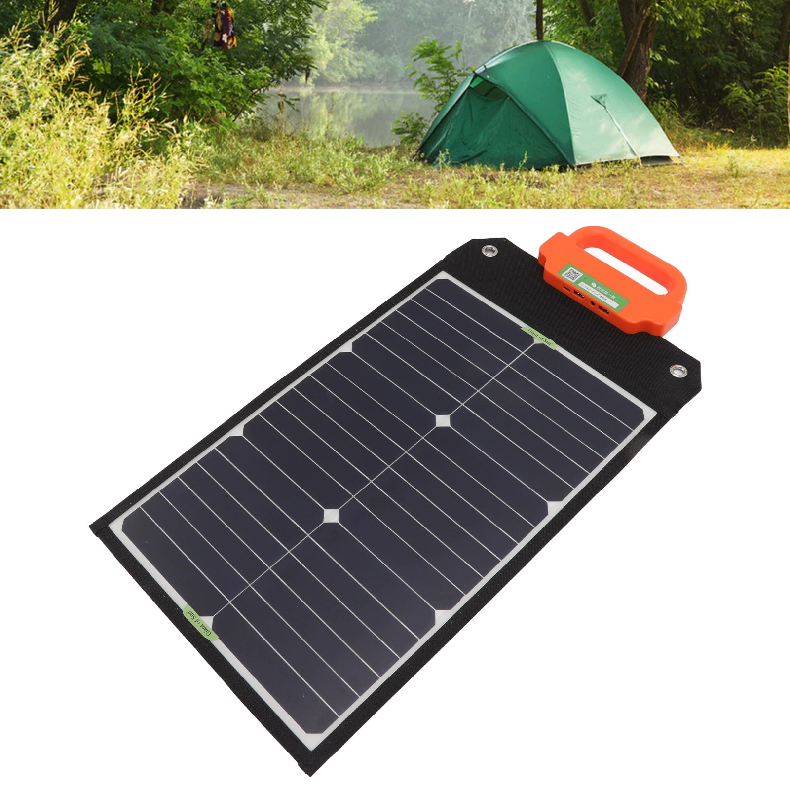 Handheld battery solar-powered, charger, waterproof RV for camping, 50W