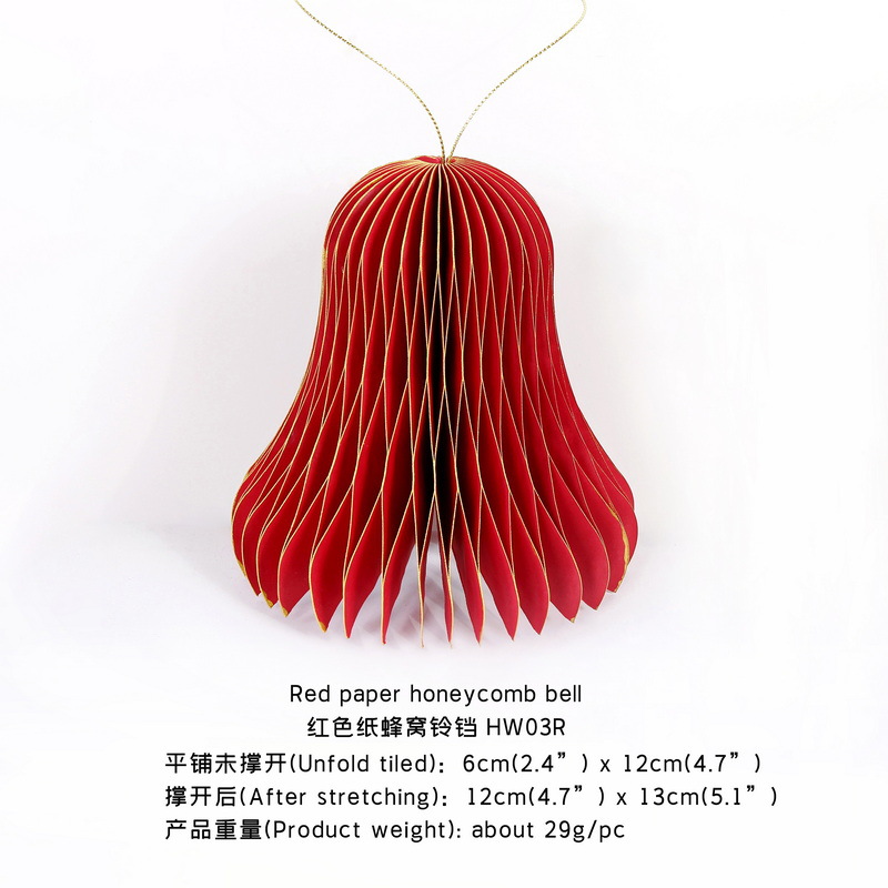 Decoración navideña Colgante de bola de panal Juego de 5 piezas Decoración de árbol de Navidad Papel Panal Decoración de árbol de Navidad Decoración de fiesta