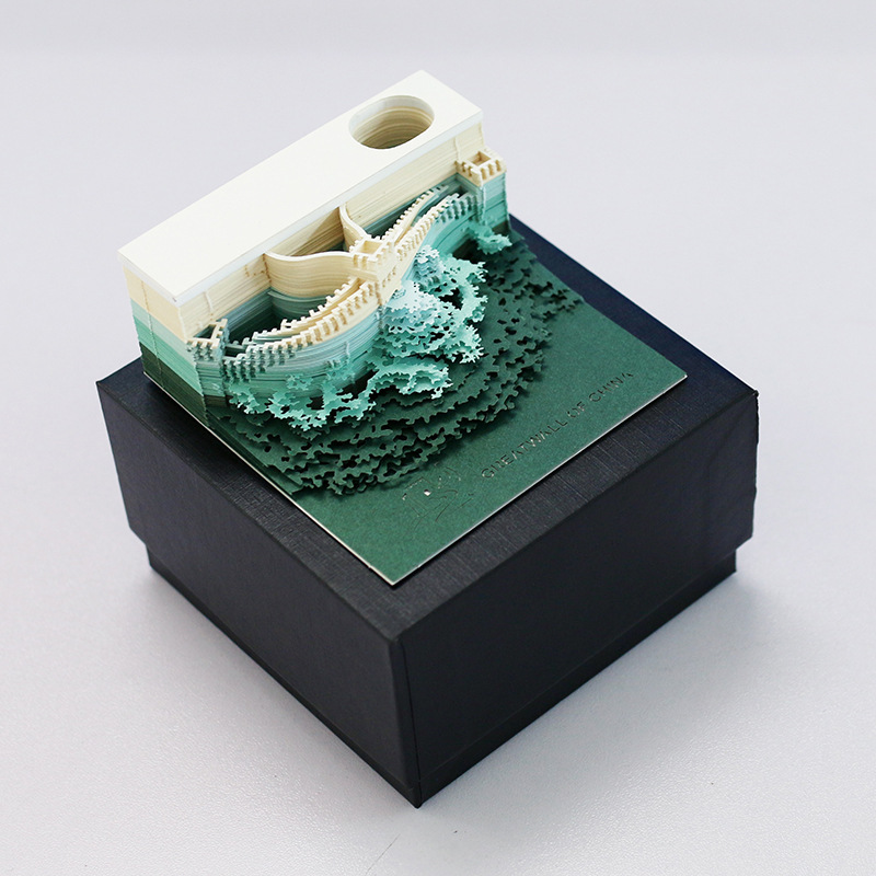 プレゼント創意便箋紙3d立体便箋本は建築模型紙彫刻カレンダーの周暦文を飾っています。|undefined