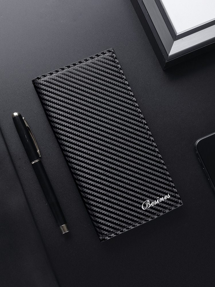 Cartera de fibra de carbono de lujo ligera para hombres retro 3 en 1 antimagnético multi tarjeta cartera de tarjetas para hombres