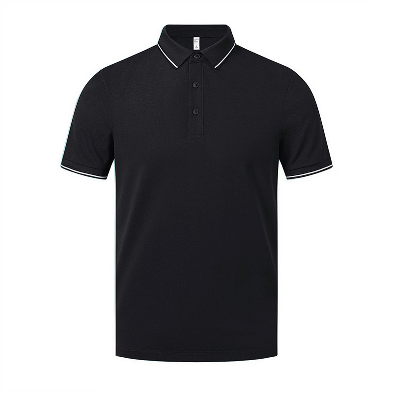 220g 40 algodón de perla de manga corta Polo impresa LOGO ropa de oficina ropa de trabajo ropa de trabajo impresa bordada