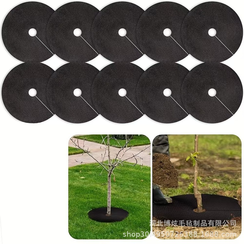 Weeding Cloth Non-woven Garden Tree Protection Weed Cloth Gardening Floor Cloth Grass Cover Breathable Moisturizing Cover Cloth Indoor and Outdoor