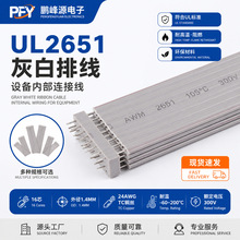 2651#24AWG7P灰白凸字排线TC铜丝PH2.54扁平电源线设备内部配线