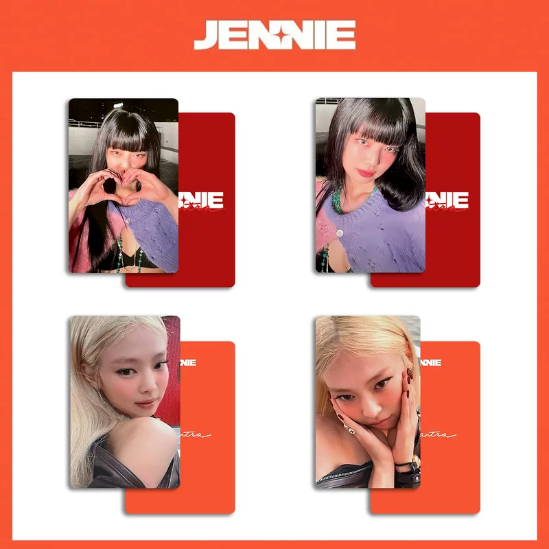 Набор коллекционных фотокарточек (Jennie) 54×85 мм, двусторонняя глянцевая плёнка, 2 шт., OPP-пакет