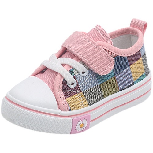 Low-top children's canvas shoes  spring and autumn new style toddler English anti-slip board shoes for boys and girls casual shoes multicolor