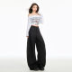 American Style High-grade Black Machete Suit Pants Women's Spring and Summer 2025 New High Waist Slimming Loose Hangting Wide Leg Casual Pants