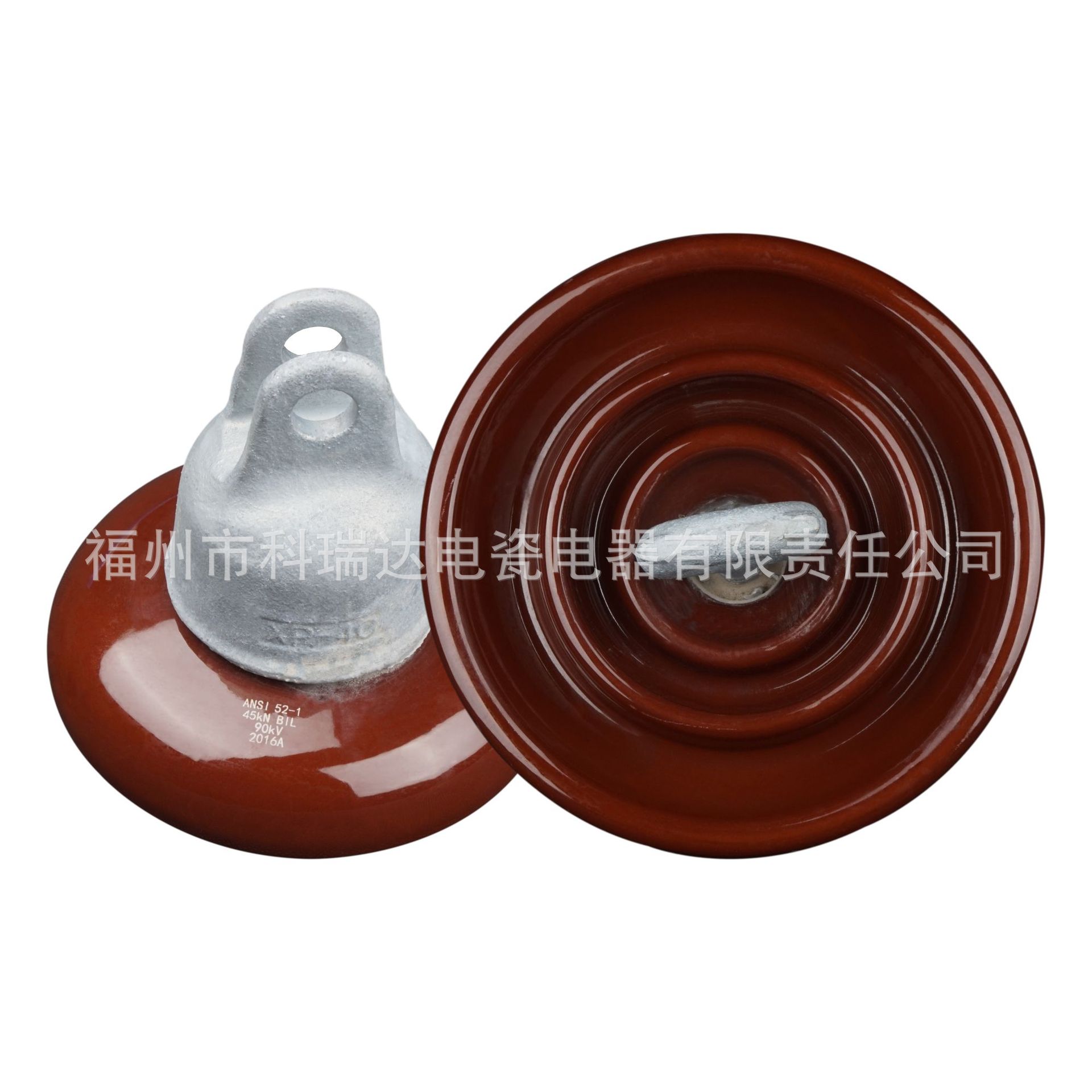 厂家直销高压线路交流盘形悬式陶瓷绝缘子52-1/52-3/XP-4.5C-M