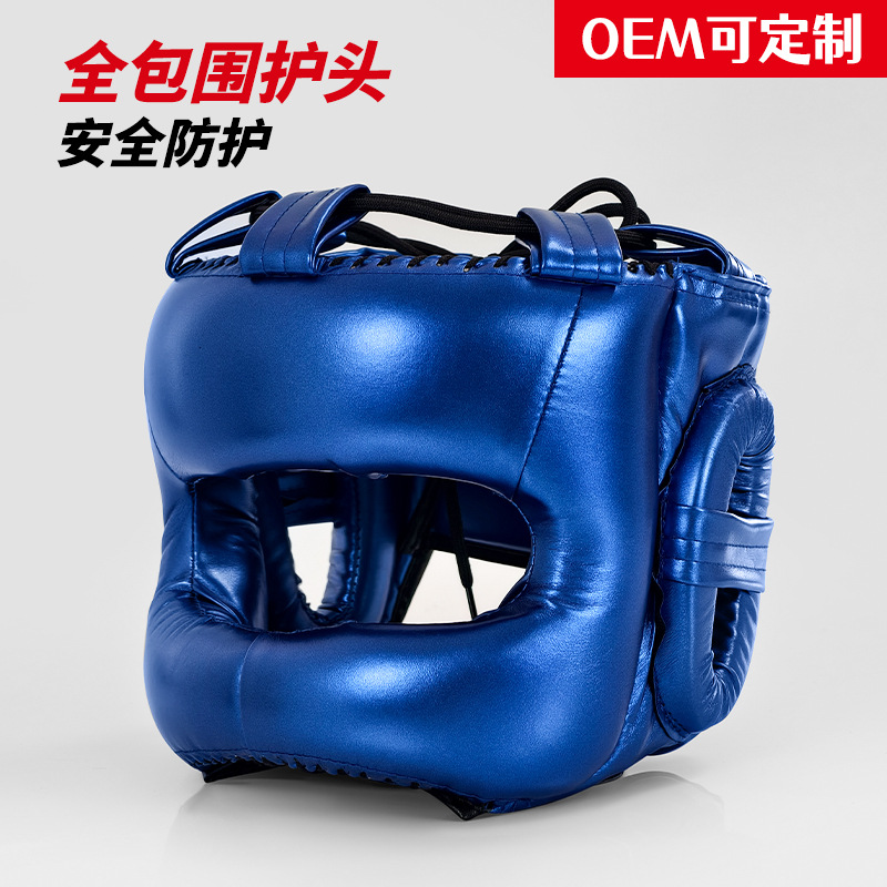Boxing Crossbar Head Protection Fully Enclosed Protective Helmet for Adults, Unisex, for Actual Competition, Training, Fighting, and Sanda