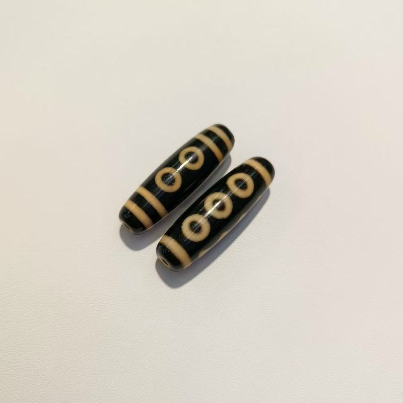 チベット式瑪瑙天珠2-9眼天珠牙黄風化包糊38mm天珠diyアクセサリーネックレス【a級】|undefined