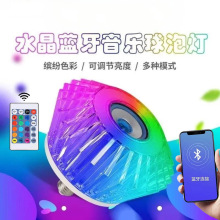 跨境智能蓝牙水晶音乐舞台灯 七彩变色RGB灯泡旋转彩灯蓝牙魔球灯