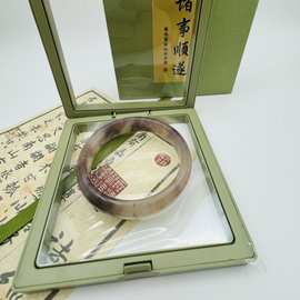 厂家直销紫罗兰金丝玉手镯细圆条镯子飘花玉镯彩玉石礼物直播专供