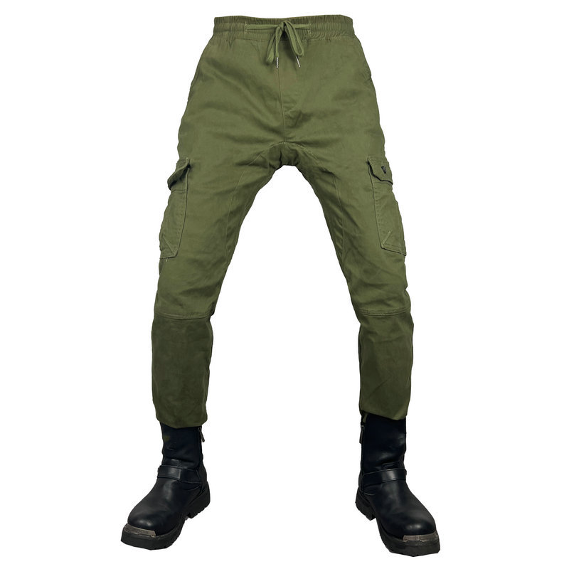 LOONG BIKER pantalones de montar en motocicleta de los hombres de la motocicleta multi-bolsa casual pantalones anti-caída tobillo-atado equipo de protección pantalones de la motocicleta