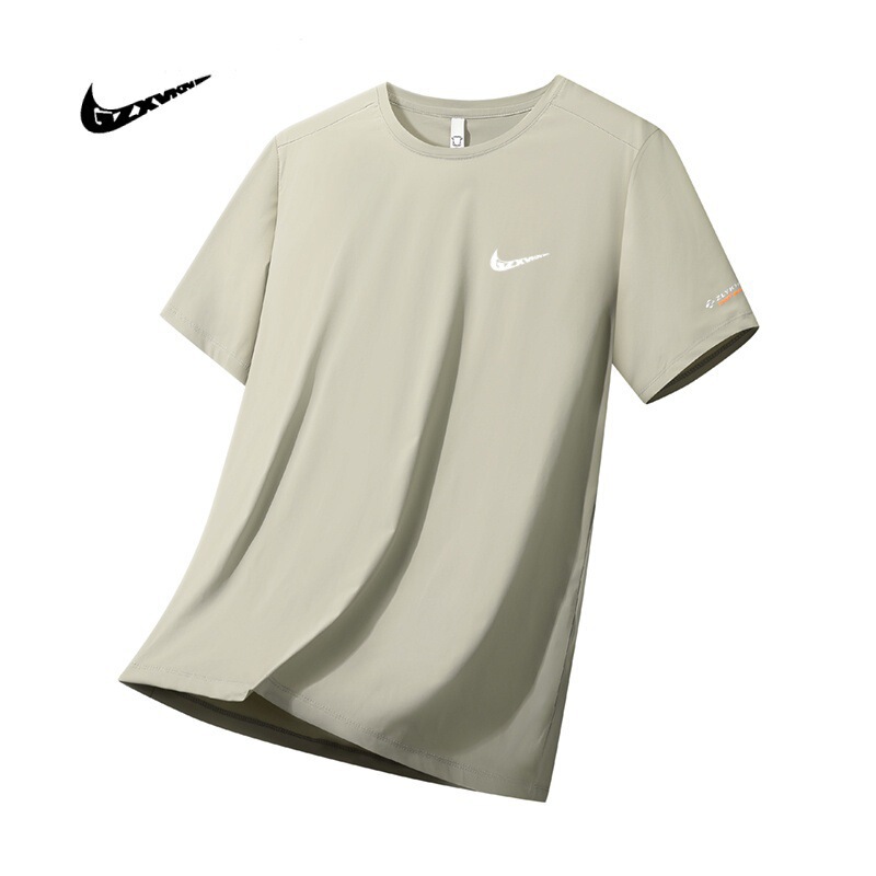 Ice-Feel Short-Sleeved T-Shirt for Men in Summer, Men's Running Fitness Shirt, Ice Silk Quick-Drying Shirt, Men's Elastic Sports Top