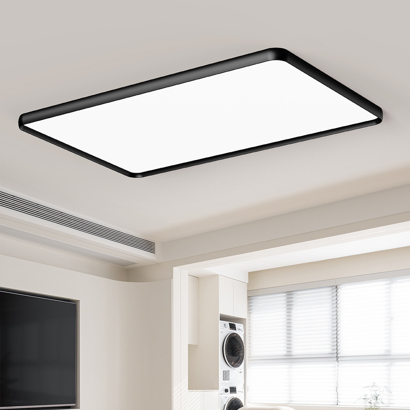 Luz de techo rectangular de protección de ojos de espectro completo, lámpara de techo ultra delgada y minimalista moderna de alto nivel, lámpara de dormitorio simple
