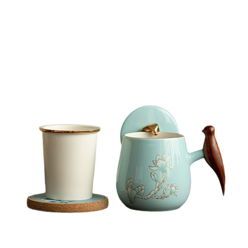 玉兰办公杯茶杯个人专用办公室陶瓷茶水分离泡茶杯大容量喝茶杯|undefined