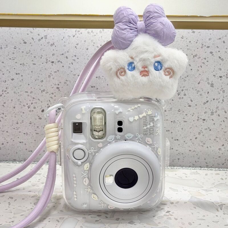 Mini13 Transparent Case Instax Crystal 11 Hard Shell Camera Case Chain