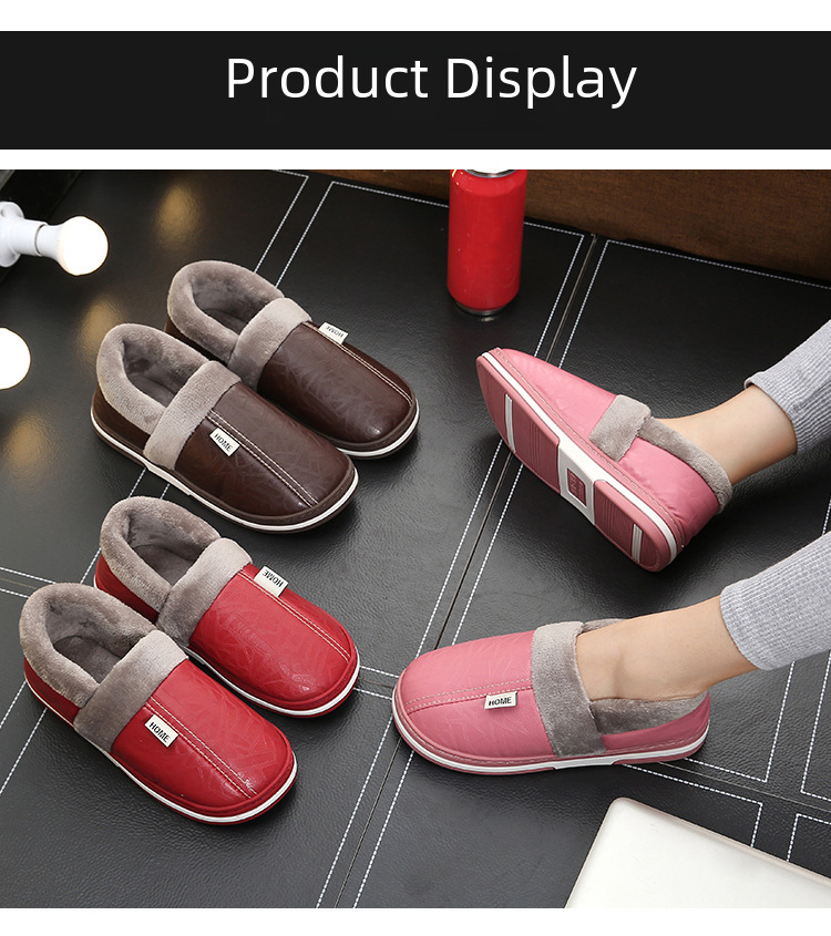 Wollen pantoffels dames winter warme waterdichte antislip schoenen_voghion.com