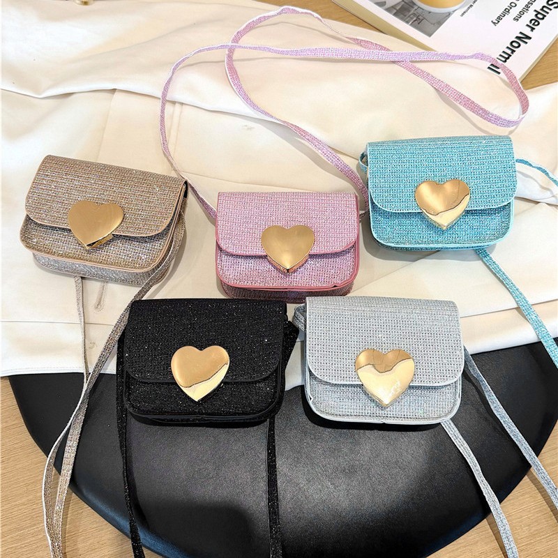 Bolsa de accesorios para niñas dulces, mini lindos bolsos de bebé de color sólido, 2026 bolsos de niños nuevos transfronterizos