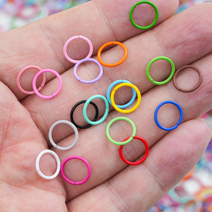 8/10/12mm color painted iron single-ring opening ring connection ring DIY accessories keychain bracelet material