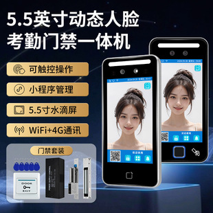 Waterproof 5.5inch Dynamic Facial Recognition Access Control System All-In-One Waterproof Facial Recognition Magnetic Lock Set