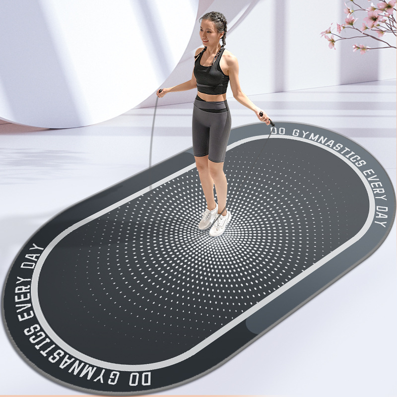 Salto de la cuerda alfombrilla insonorizada colchoneta de absorción de golpes colchoneta de yoga grande engrosada alfombra deportiva de interior antideslizante gimnasio mudo en casa