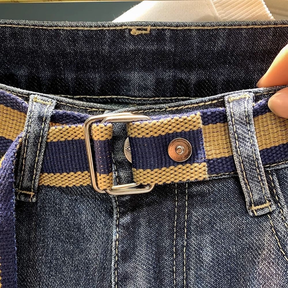 2024 Spring Jeans Men's Korean Edition Trendy Embroidery Fit Slim Straight Leg Fashion Versatile Casual Pants_mkmklike.com