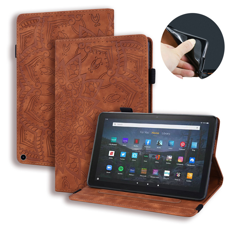 Applicable to Amazon Fire HD 10 PLUS HD10 2021 tablet retro embossed protective case