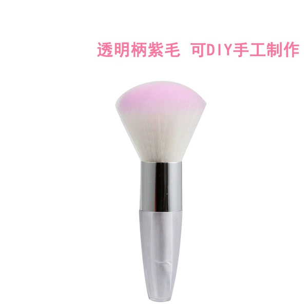 Transparent handle-Purple-head white bottom hair [OPP bag packaging]