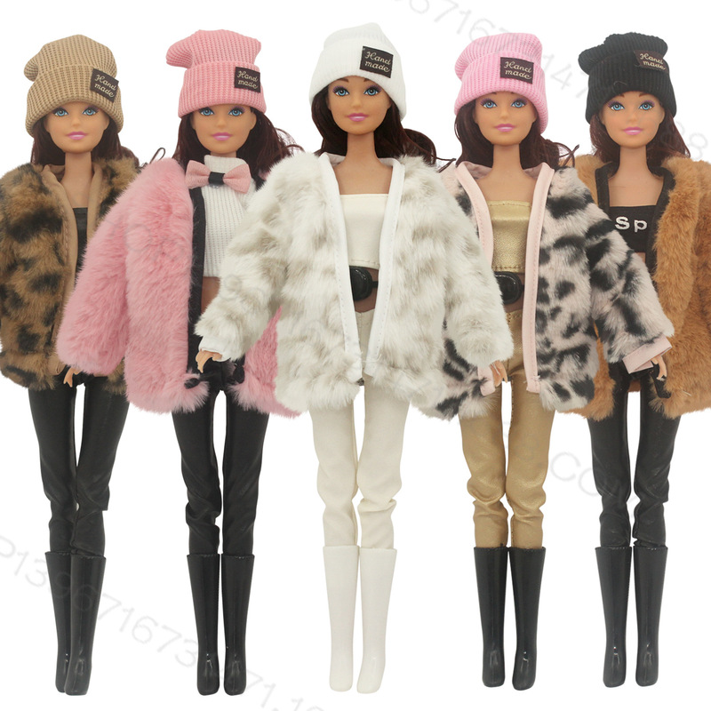 6 minutes 30cm doll 23 Barbie sweater winter European and American style Amazon hot foreign trade leather pants