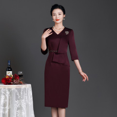 新款喜婆婆婚宴礼服长辈结婚衣服妈妈礼服高端喜婆婆婚宴装605#