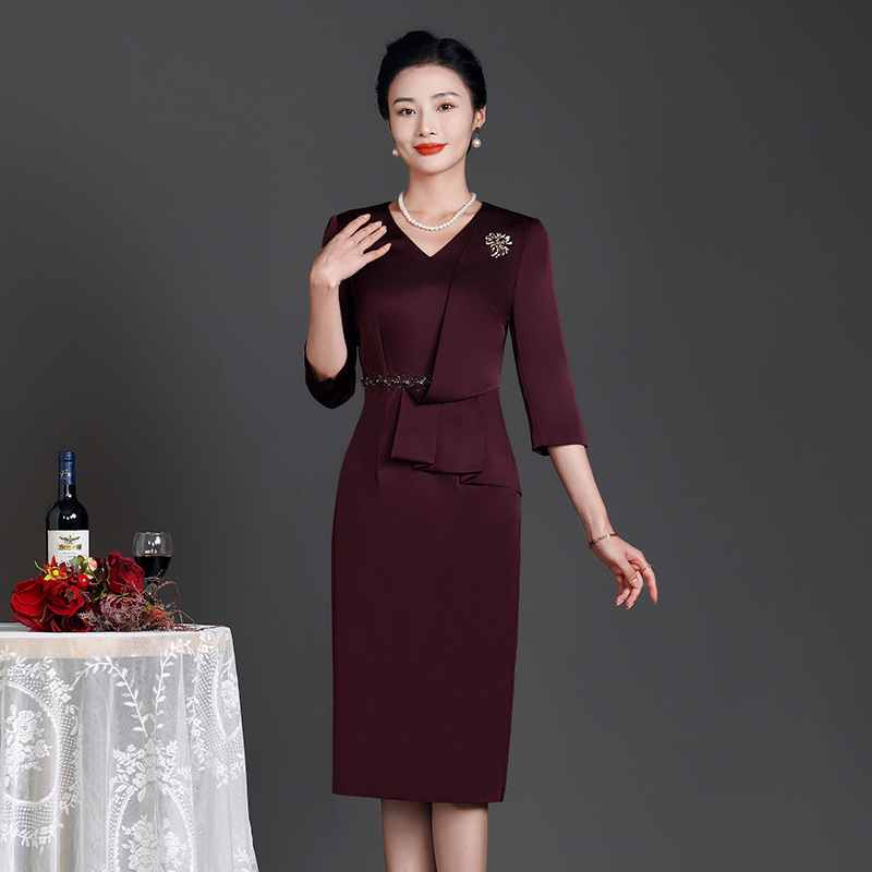 新款喜婆婆婚宴礼服长辈结婚衣服妈妈礼服高端喜婆婆婚宴装605#|undefined