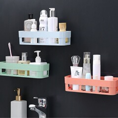 Rectangular strong non-marking bathroom storage rack kitchen wall-mounted drain storage rack bathroom storage rack manufacturer