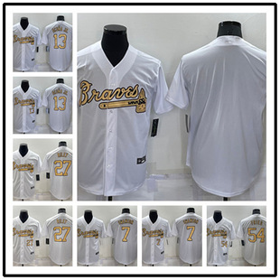 New 2022 All-Star Baseball Suit Warriors 13#27#7#54# Elite Edition Fan Embroidered Baseball Jersey