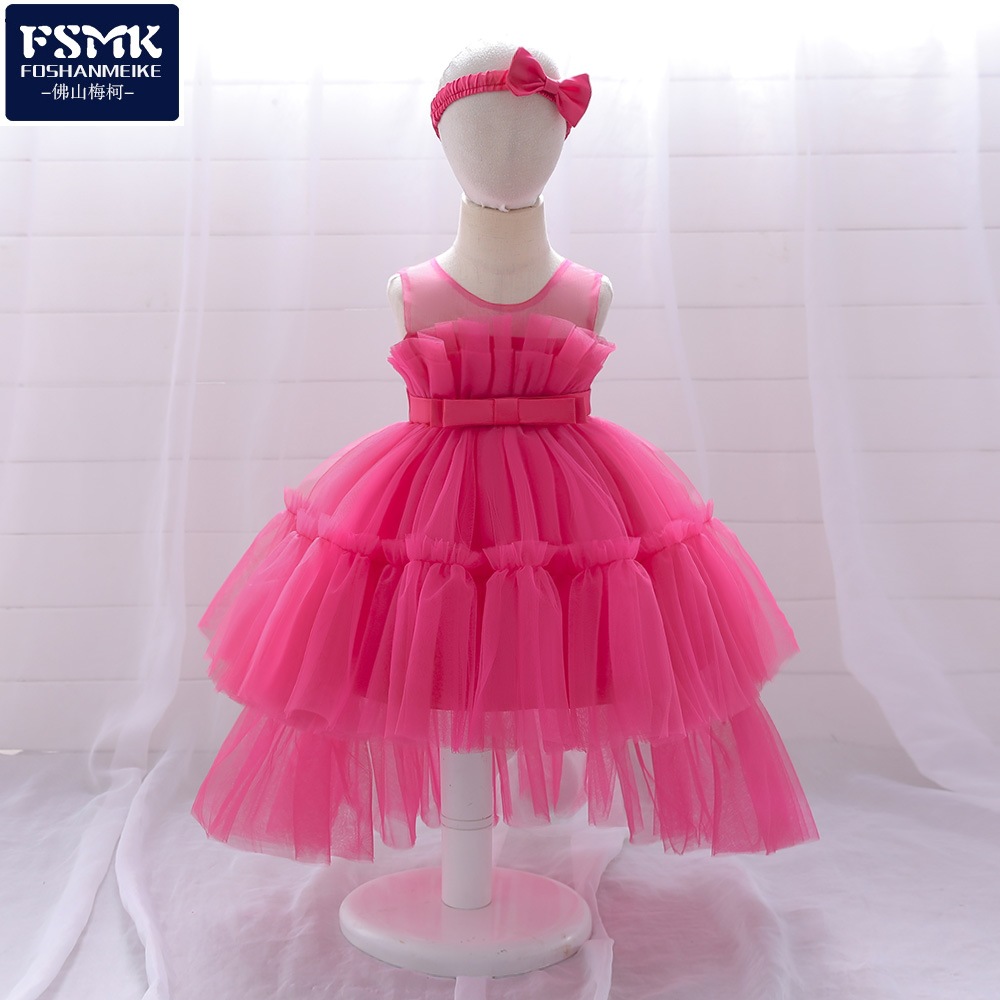 Vestido de princesa para niñas de Amazon 2026, con tul en cola y falda abullonada, para bebés y niñas pequeñas, vestido de cumpleaños para bebés de un año image 3