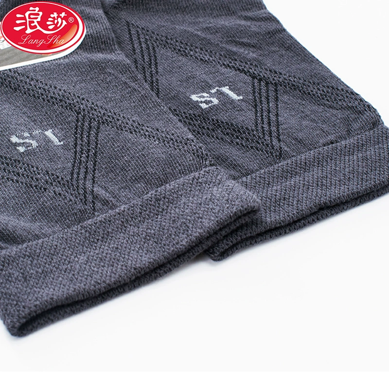 浪莎 Summer breathable ultra thin socks for boys, plus size, mid-length