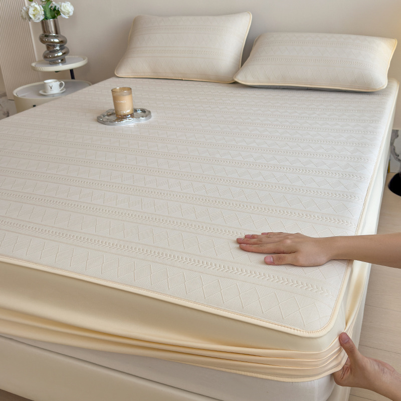 2025 nuevo algodón intercalado camisa de cama una sola pieza engrosada Simmons colchón cubierta protectora cubierta antideslizante cubierta al por mayor