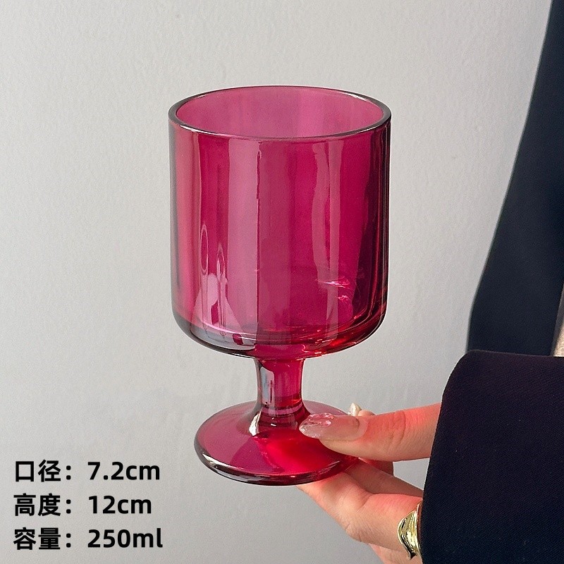 Niche retro rosa taza de yogur taza de champán taza de vino taza de agua taza de jugo taza de whisky taza