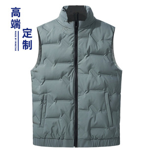 Oem down Jacket Vest, Windproof Stand Collar, Warm Solid Color Down, Anti-Pilling, Outdoor Sports