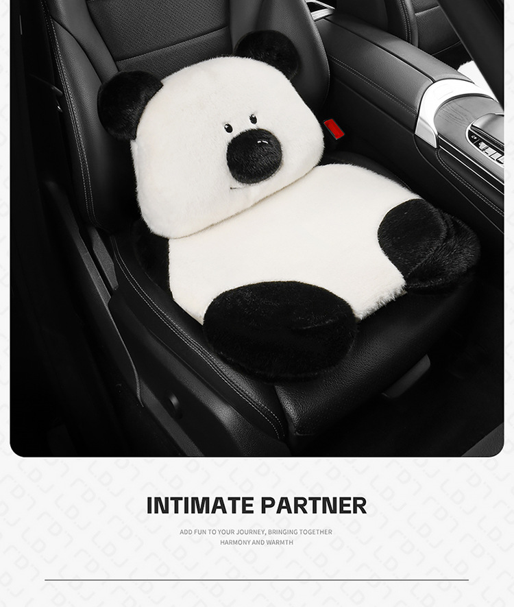 24 years new car seat cushion winter big white bear plush cartoon cute seat cushion three-piece universal seat cover car