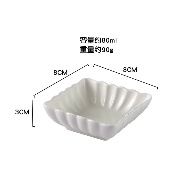 White square 3.2-inch flavor plate