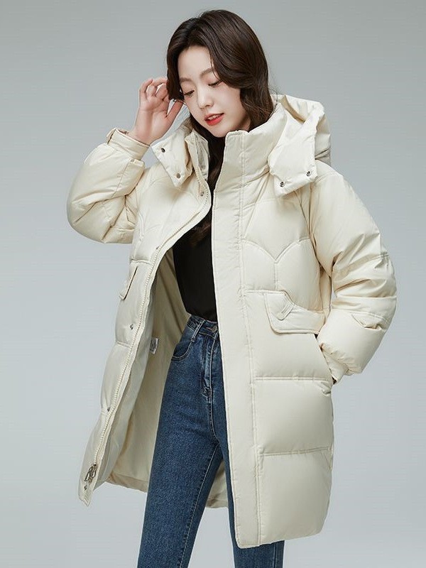 오프화이트 화이트 덕다운 재킷