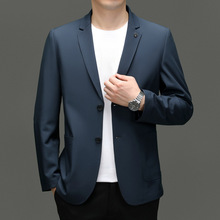 2025春秋压胶休闲西服男小西装外套大码高端商务西装正装单西上衣