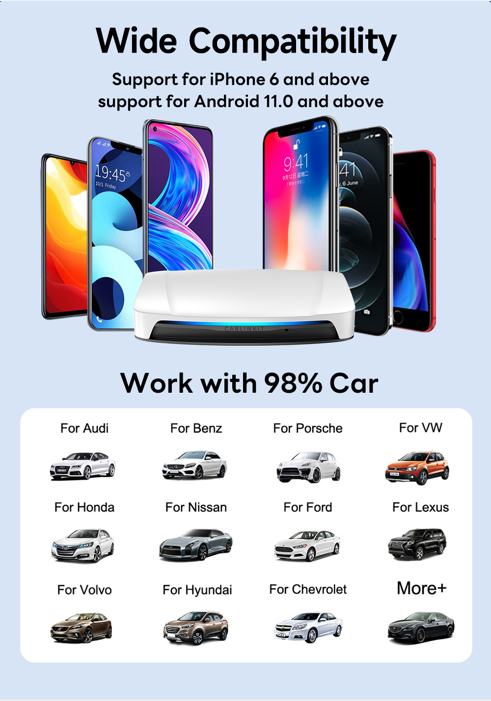 Cross-Border Carlinkit Qualcomm Sdm660 Wireless Carplay Box Adapter HDMI Car-Machine Interconnection Vehicle-Mounted Device
