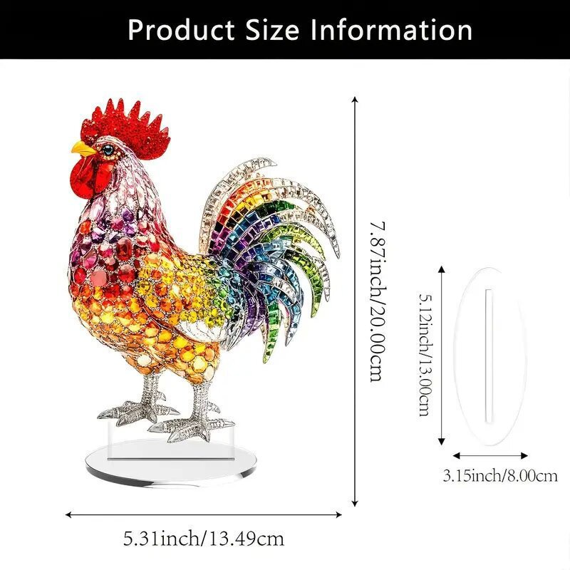 Cross-Border Creative Crystal Rooster Ornaments, 3D Animal Decorations, Desktop Home Crafts, and Great Gift Items Cross-Border Creative Crystal Rooster Ornaments, 3D Animal Decorations, Desktop Home Crafts, and Great Gift Items