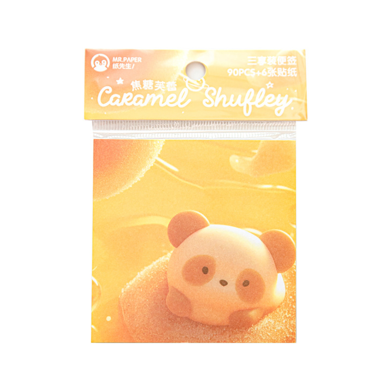 Mr. Paper Three Enjoy Bear Adhesivos Gudle Planet Student Post-it Notas Notas Notas Notas