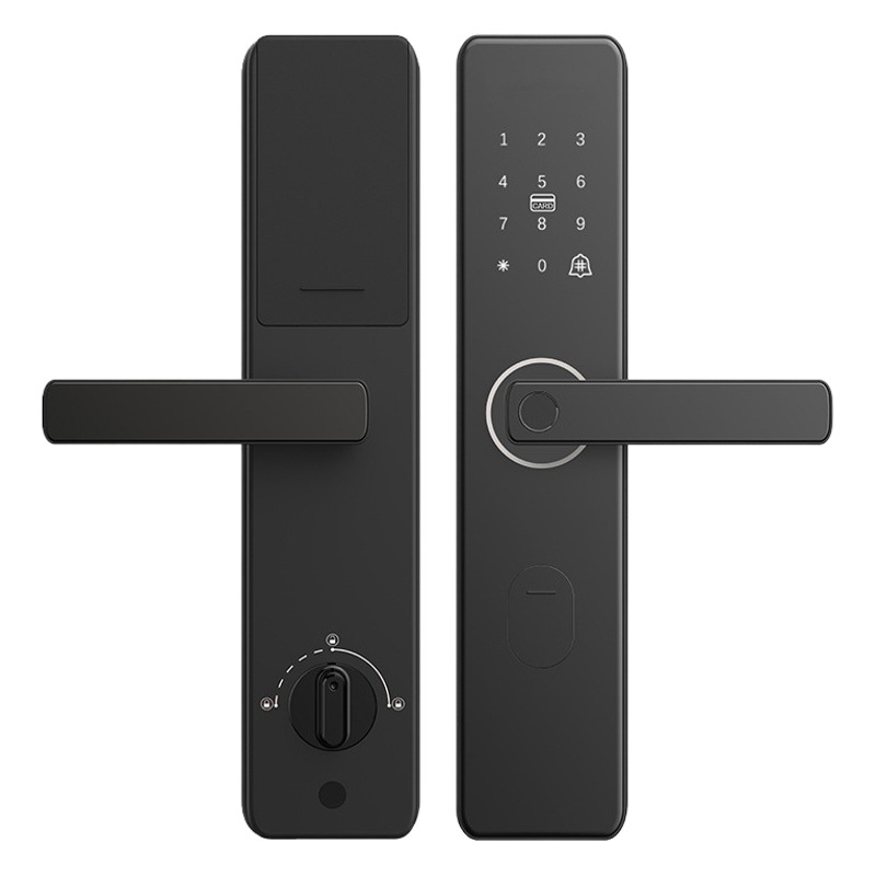 Extranjero transfronterizo semiautomático anti-robo puerta huella digital cerradura graffiti WiFi pasar cerradura puerta de entrada inteligente casa cerradura de la puerta