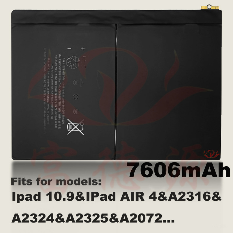 For Apple Tablet Pro10.9 Battery AIR5 Battery A2316 Battery A2324,A2325,A2072 For Apple Tablet Pro10.9 Battery AIR5 Battery A2316 Battery A2324,A2325,A2072