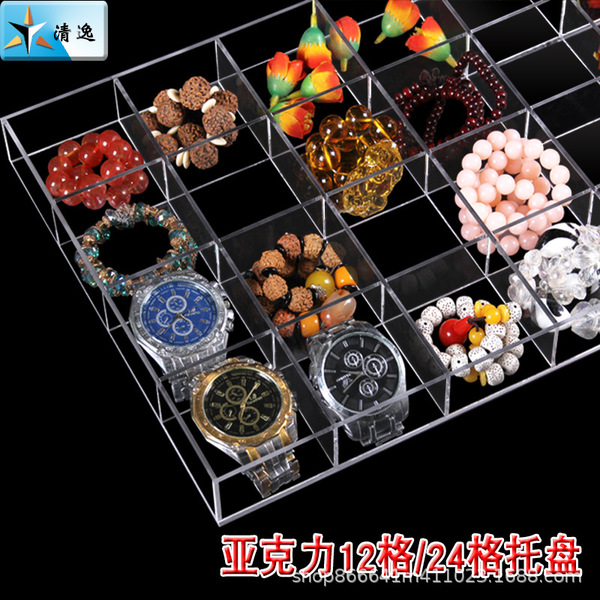 Accessory, transparent acrylic storage box, jewelry, rosary with round beads, stand, accessories
